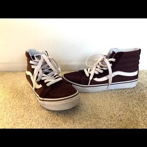 High top maroon Vans